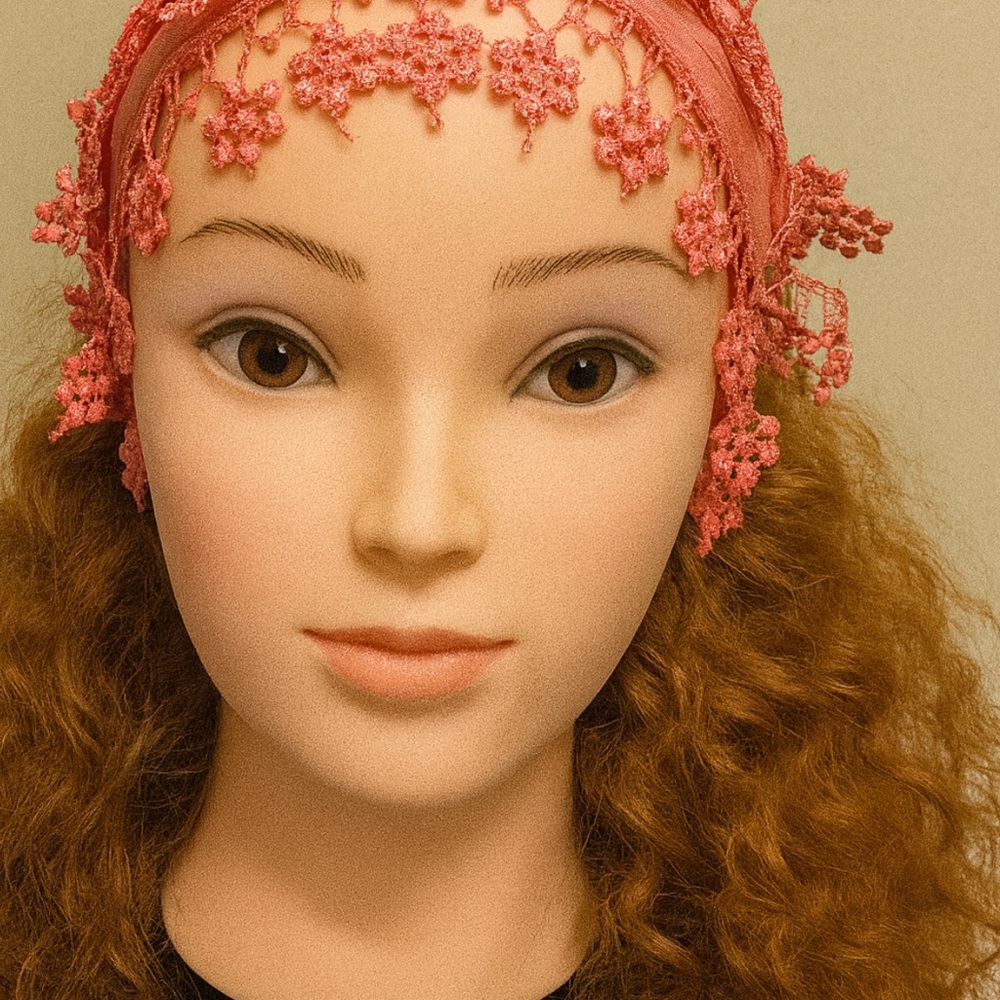 Elegant Pink Lace Headband